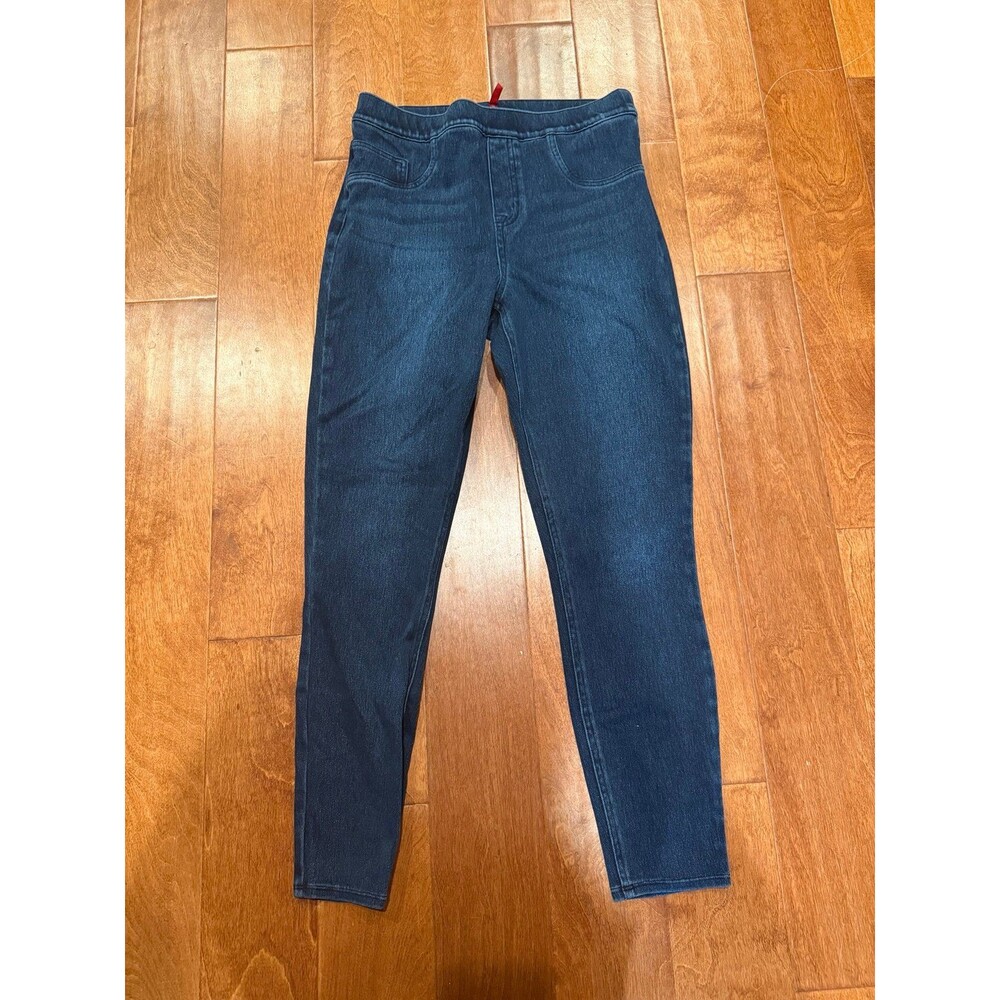 Spanx dark wash skinny jeans size large